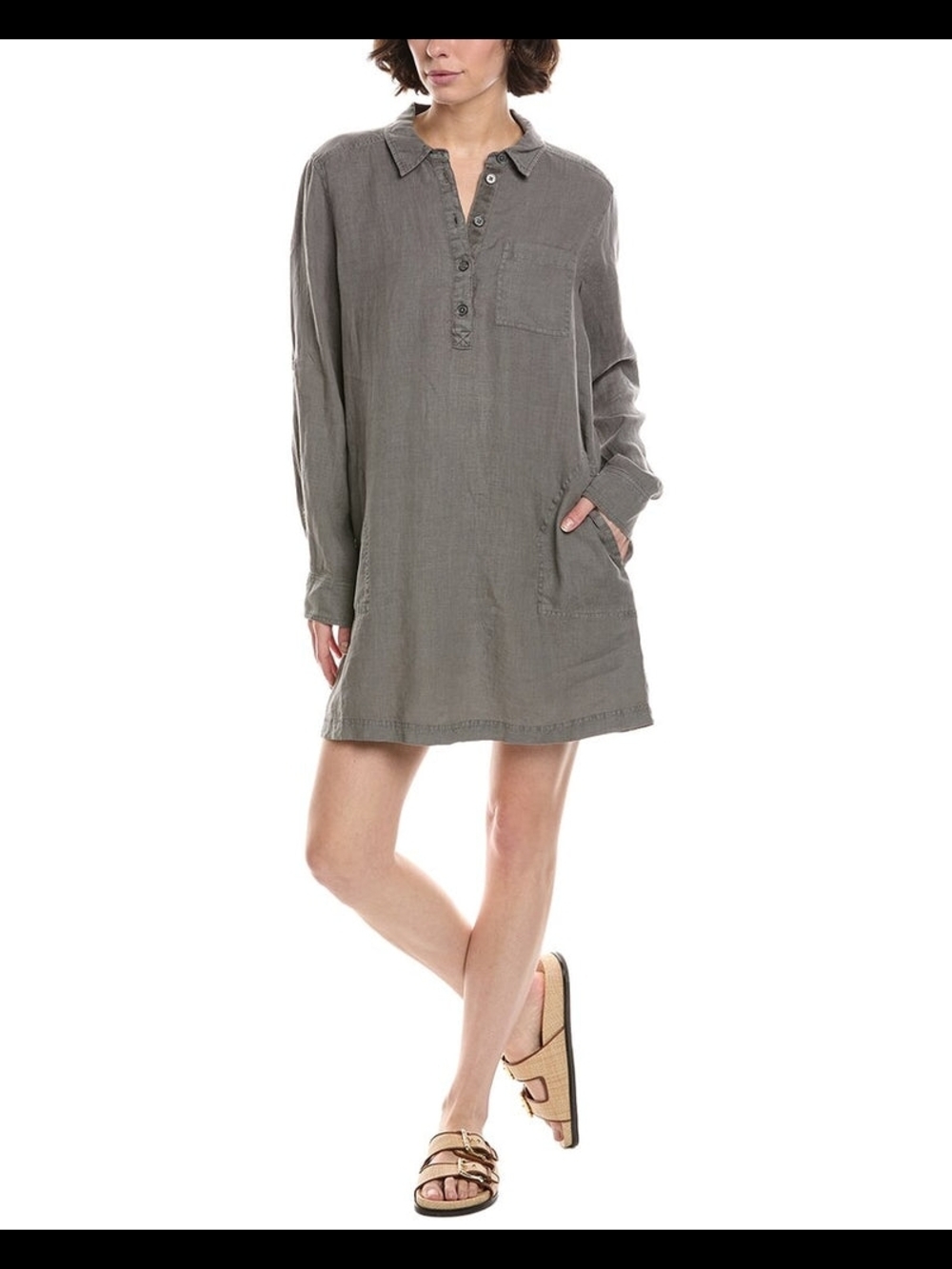Michael Stars Eleanor Linen Utility Shirtdress